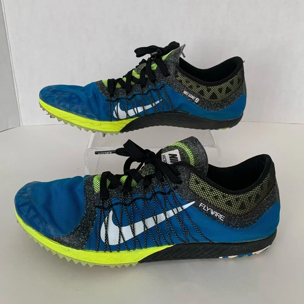 Nike Victory Flywire Spikes Men 8.5 XC Track Field Racer Shoes Wrench Bag 4 PCS